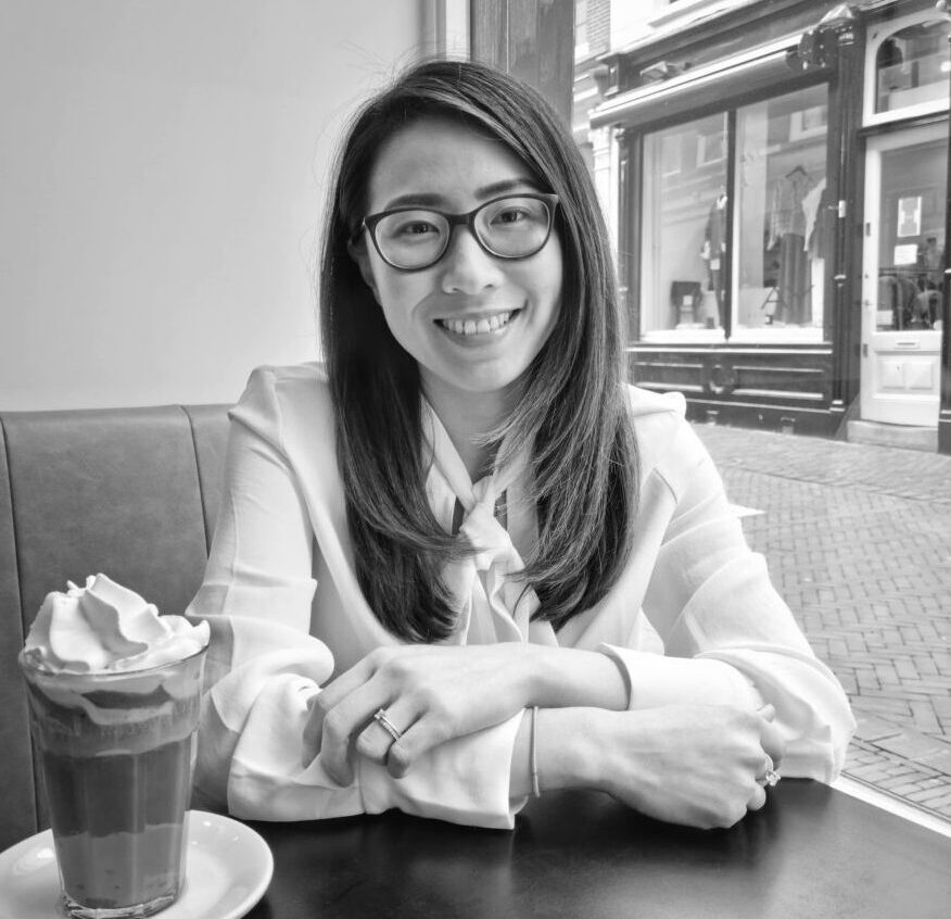 Dr Jinnie Ooi, clinical psychologist in Norwich, black and white photo