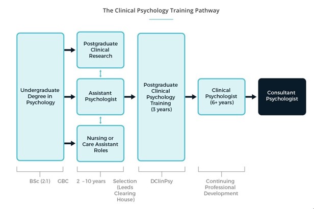 the clinical psychology training pathway flowchart
